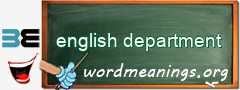 WordMeaning blackboard for english department